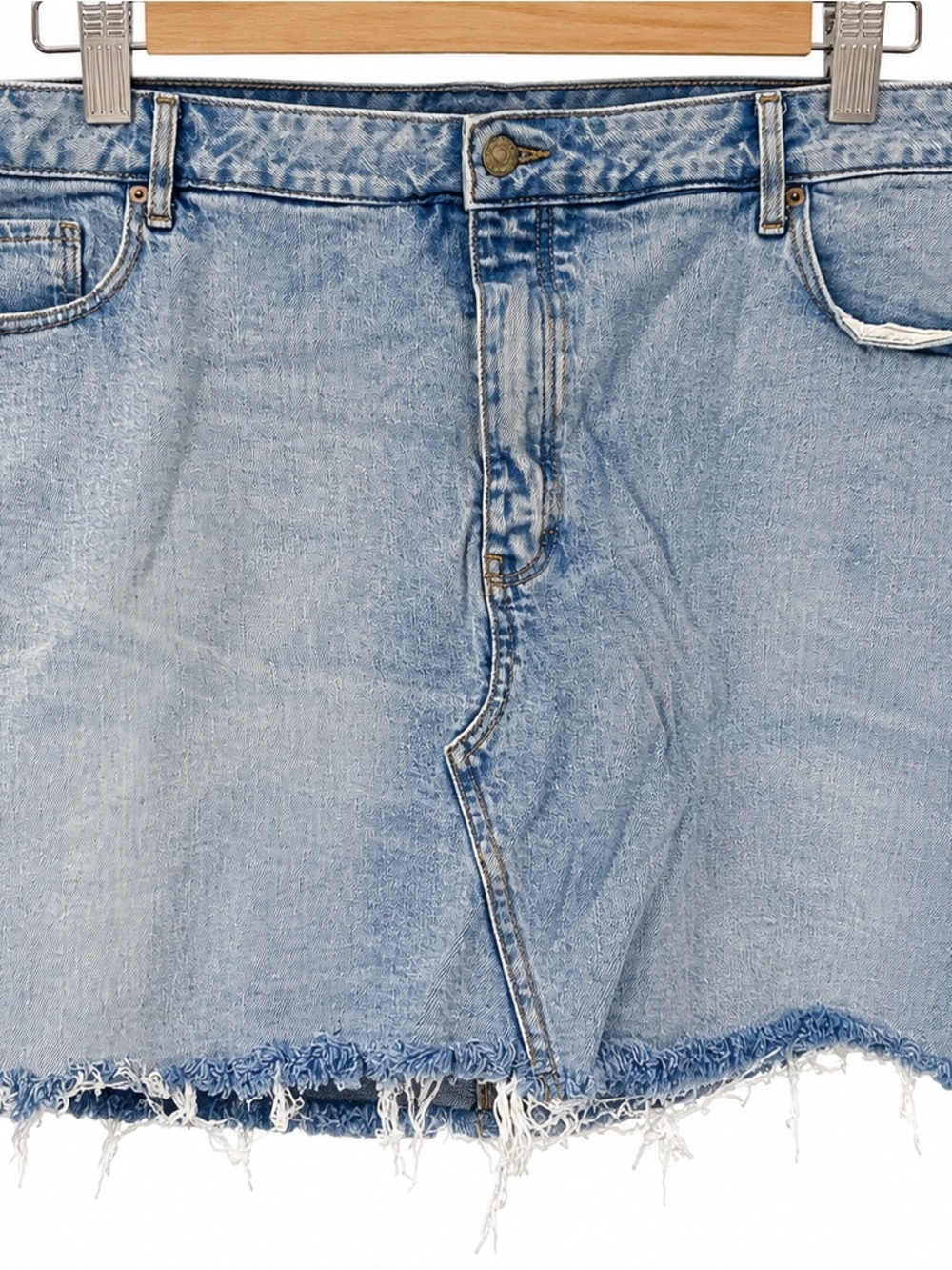 Old Navy Light Blue Denim Cut off Skirt